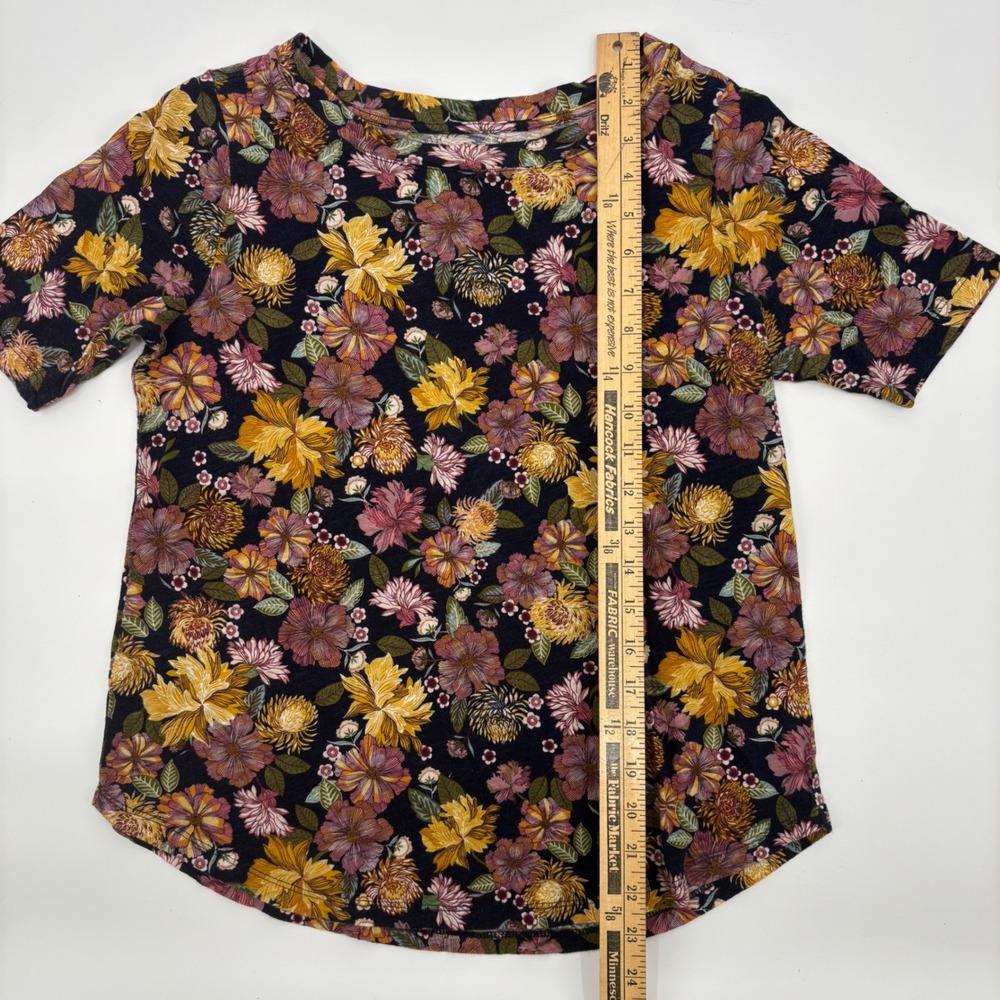 LOFT Vintage Soft Floral Print Short Sleeve T Shirt Womens Small Boho Cottage - Picture 5 of 15